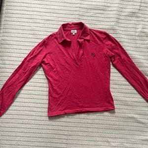 Calvin Klein Y2K v-neck polo top